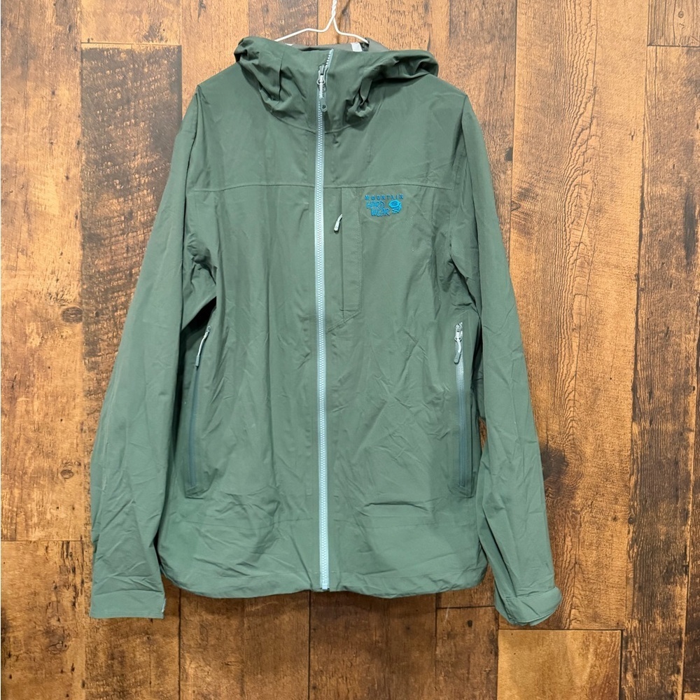 Mountain Hardwear Men's Stretch Ozonic Jacket green large EUC